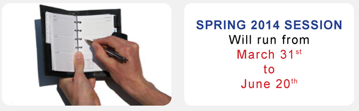 Spring 2014 Schedule
