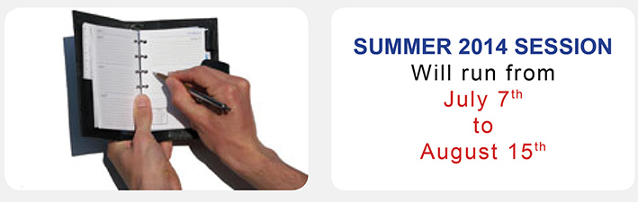 Summer 2014 Schedule